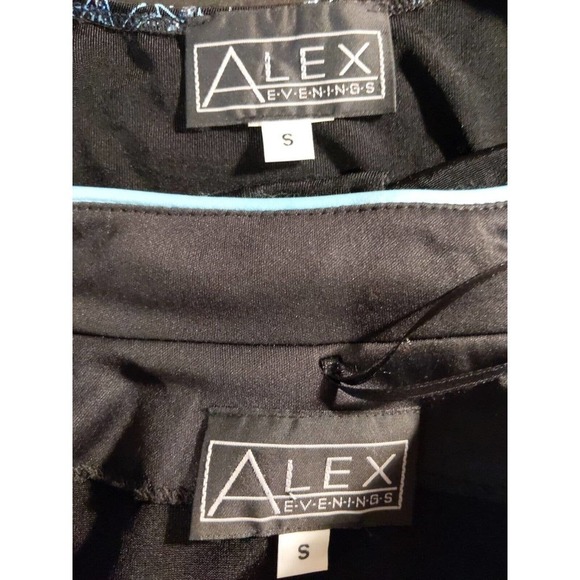 Alex Evenings Black Blue Jacket & Tank Set Small Formal Sequins Glitter Holiday - Picture 10 of 10